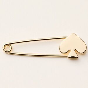 kate spade x Target Gold Tone Zinc Spade Shaped Safety Pin Brooch